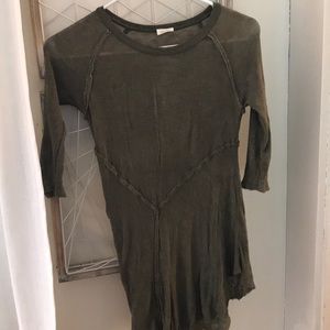 Free people tunic sz xs olive green